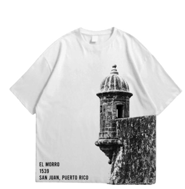 PR CSTMFLARE white oversize Tee