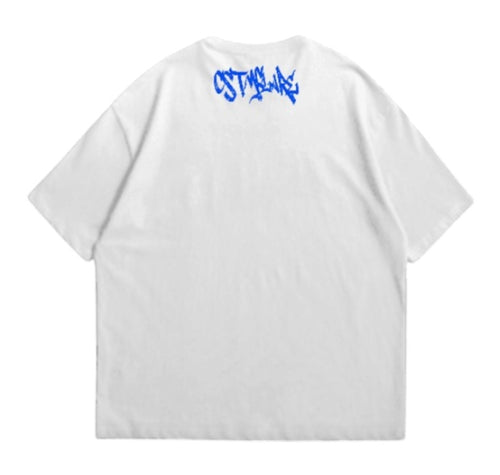 Dark blue CSTMFLARE oversize Tee