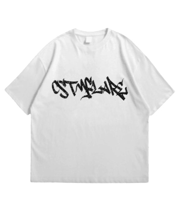 Black CSTMFLARE oversize Tee