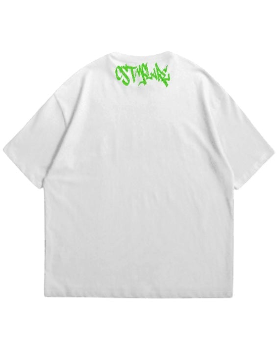 Green CSTMFLARE oversize Tee