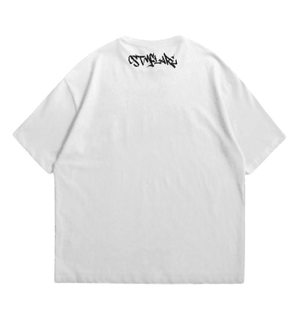 Black CSTMFLARE oversize Tee