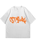 Orange CSTMFLARE oversized Tee