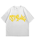 Yellow CSTMFLARE oversize white Tee