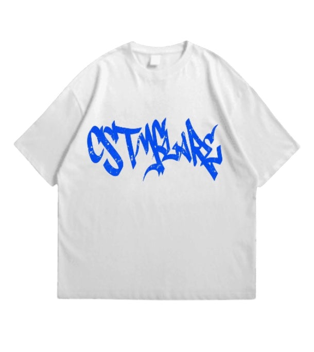 Dark blue CSTMFLARE oversize Tee