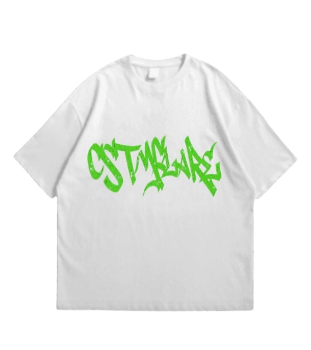 Green CSTMFLARE oversize Tee