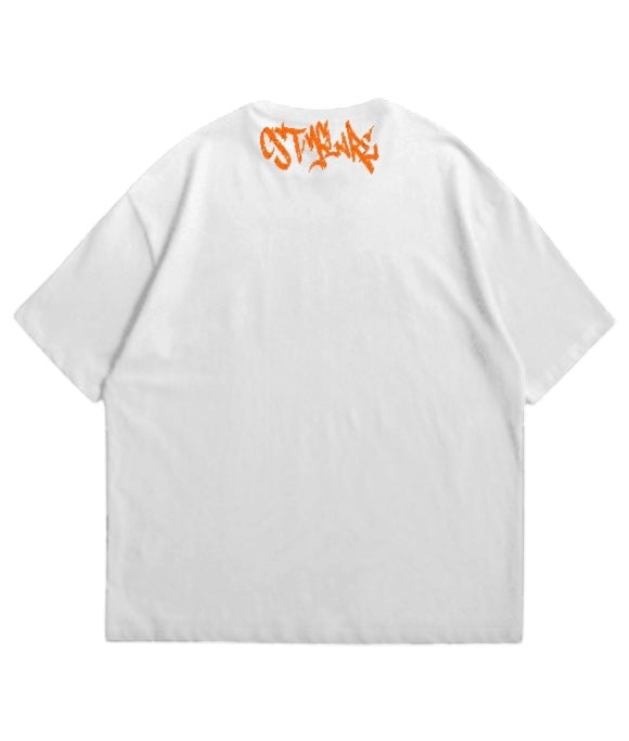 Orange CSTMFLARE oversized Tee