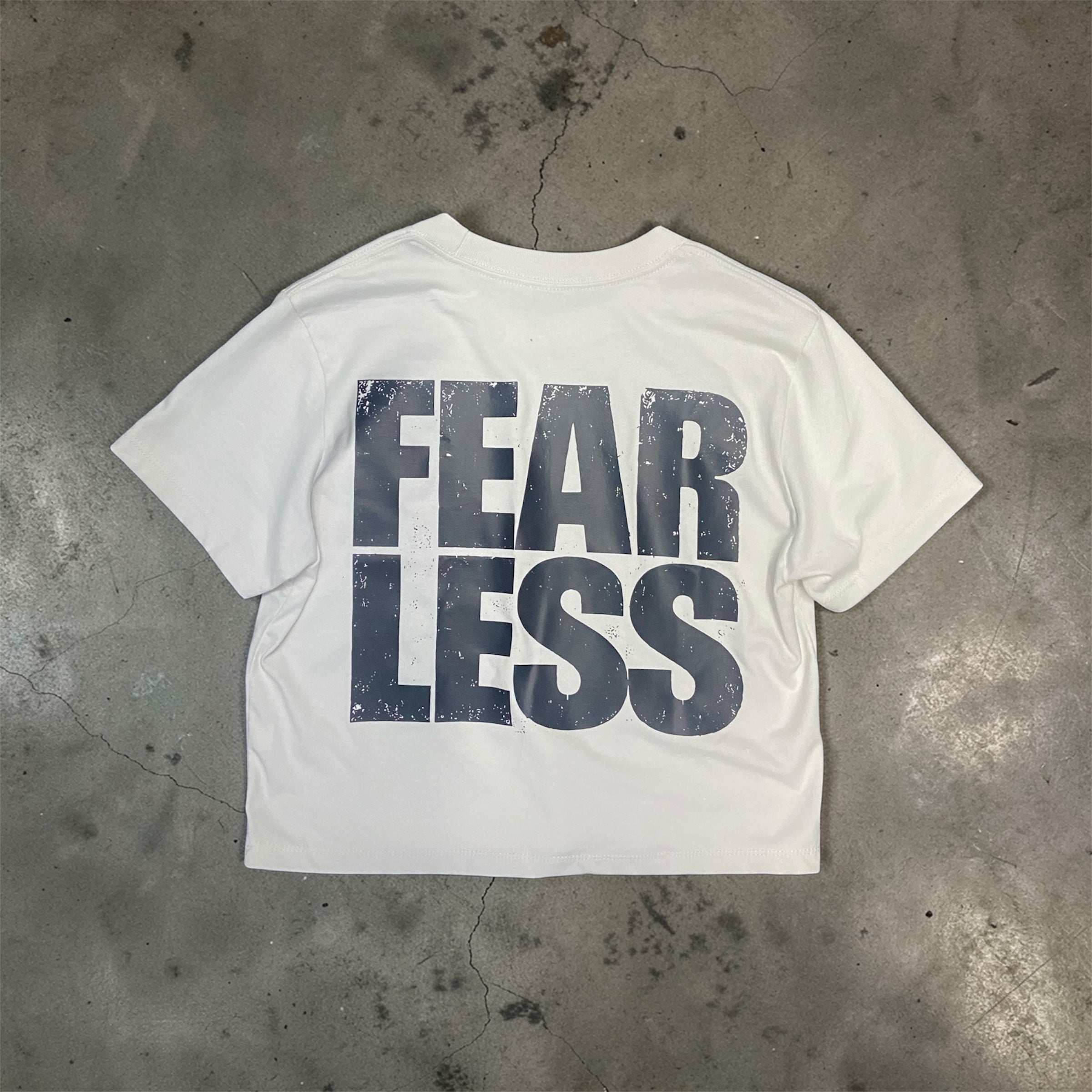 WHITE FEARLESS CROP TOP